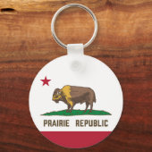 Prairie Republic Bison Flag Great Plains Sleutelhanger (Achterkant)