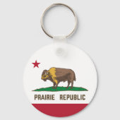 Prairie Republic Bison Flag Great Plains Sleutelhanger (Achterkant)