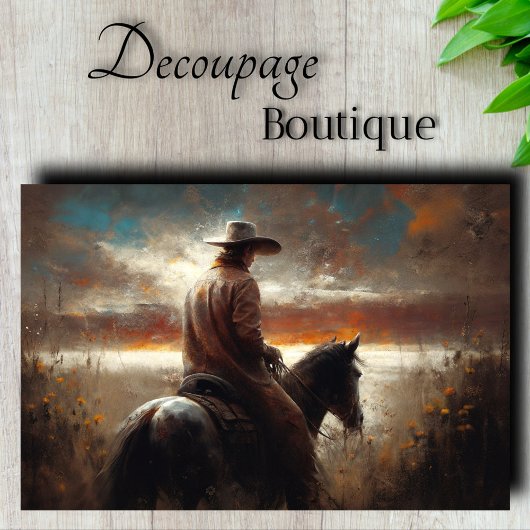 Prairie Rijder Decoupage Tissuepapier