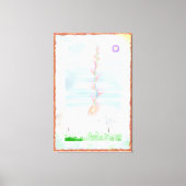 Prairie Rose Impressionist Art Canvas Afdruk (Voorkant)