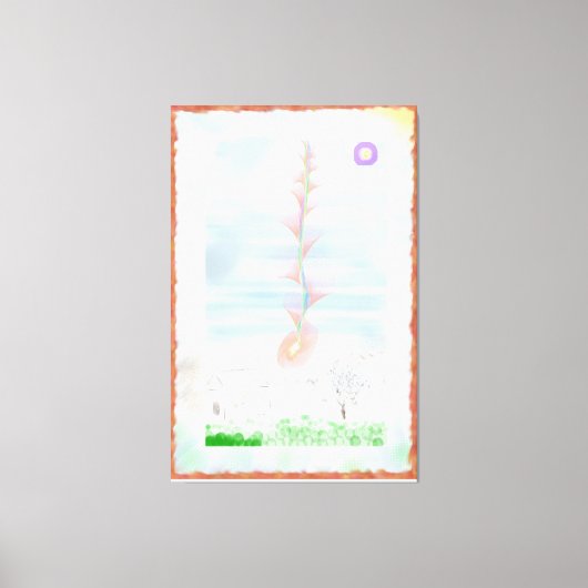 Prairie Rose Impressionist Art Canvas Afdruk (Voorkant)