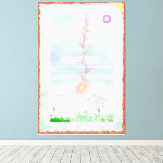 Prairie Rose Impressionist Art Canvas Afdruk (Insitu (Houten vloer))