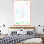 Prairie Rose Impressionistische Kunst Canvas Afdruk (Insitu (Slaapkamer))