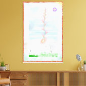 Prairie Rose Impressionistische Kunst Canvas Afdruk (Insitu (Woonkamer))