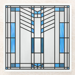 Prairie School Style Interpretation No. 1 Glazen Onderzetter