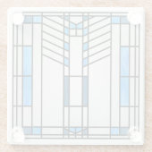 Prairie School Style Interpretation No. 1 Glazen Onderzetter (Achterkant)