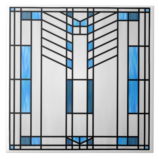 Prairie School Style Interpretation No. 1 Tegeltje (Voorkant)