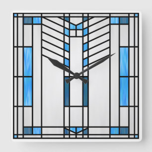 Prairie School Style Interpretation No. 1 Vierkante Klok