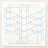 Prairie School Style Interpretation No. 3 Glazen Onderzetter (Achterkant)