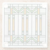Prairie School Style Interpretation No. 4 Glazen Onderzetter (Achterkant)