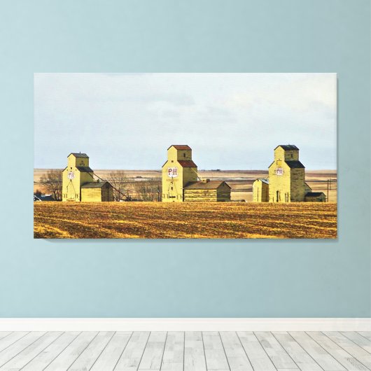 Prairie Sentinels Mossleigh Alberta Canvas Print (Insitu (Houten vloer))
