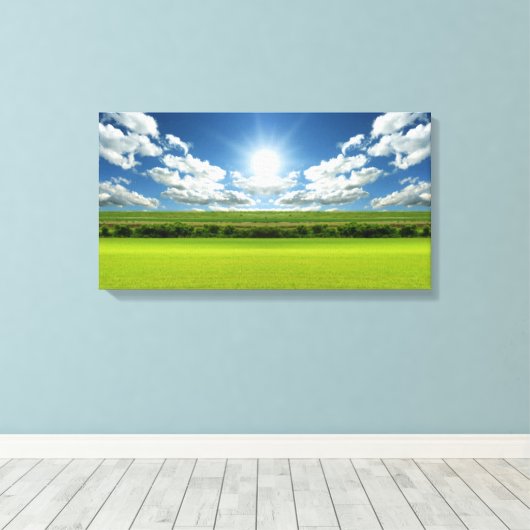Prairie sky landschap 20 Stretched Canvas Print (Insitu (Houten vloer))