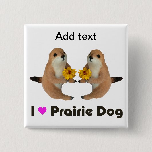 prairie speelgoed vierkante button 5,1 cm (Voorkant)