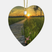 Prairie Sunset Keramisch Ornament (Links)