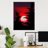 Prairie Sunset Poster (Thuiskantoor)