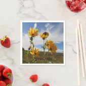 Prairie Sunset square paper napkin Servet (Insitu)