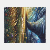 Prairie Tornado Glas in lood Kunst Fleece Deken (Voorkant (Horizontaal))