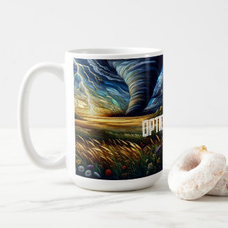 Prairie Tornado Glas in lood Kunst Koffiemok
