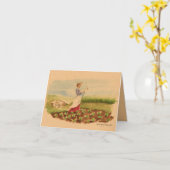 Prairie Vrouw Wenskaart Kaart (Gele Bloem)