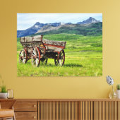 Prairie Wagon Trail's End Photo Canvas Afdruk (Insitu (Woonkamer))