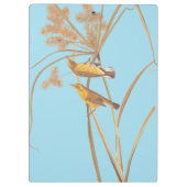 Prairie Warbler Audubon Yellow Bird Klembord (Achterkant)