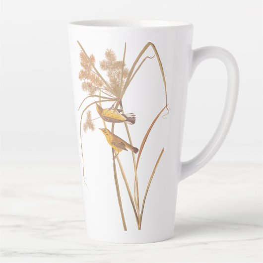 Prairie Warbler Audubon Yellow Bird Latte Mok (Rechts)