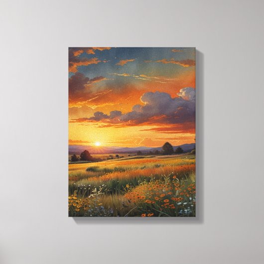 Prairie Waterverf Canvas Muurkunst (Voorkant)