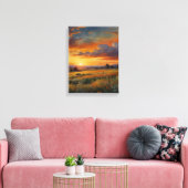 Prairie Waterverf Canvas Muurkunst (Insitu (Woonkamer))