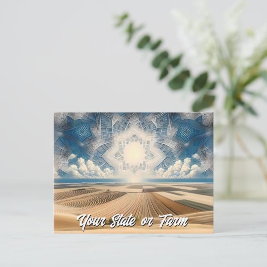 Prairie Wheat Boerderij Abstract Briefkaart (Staand voorkant)