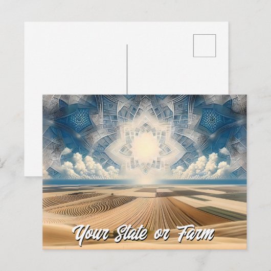 Prairie Wheat Boerderij Abstract Briefkaart (Voorkant / Achterkant)