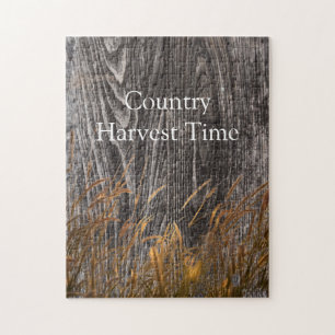 Prairie Wheat on Barn Board Legpuzzel