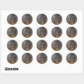 Prairie Wheat on Barn Board Ronde Sticker (Vel)