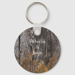 Prairie Wheat on Barn Board Sleutelhanger
