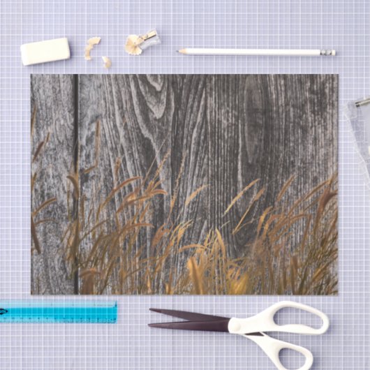 Prairie Wheat on Barn Board Tissuepapier (Craft)