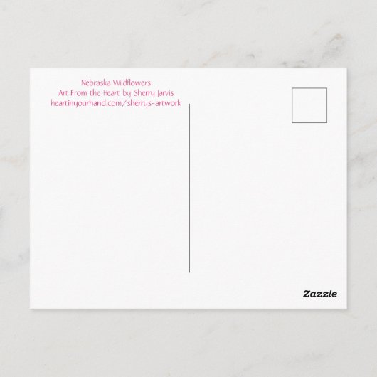 Prairie Wild Roos Post Kaart (Achterkant)