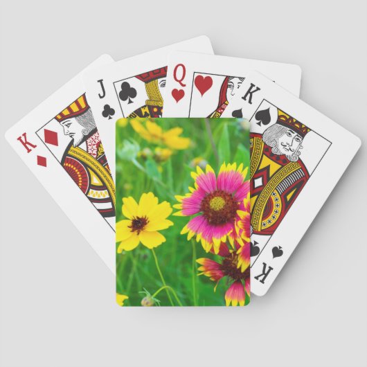 Prairie wilde bloemen in Hill Country Speelkaarten (Achterkant)