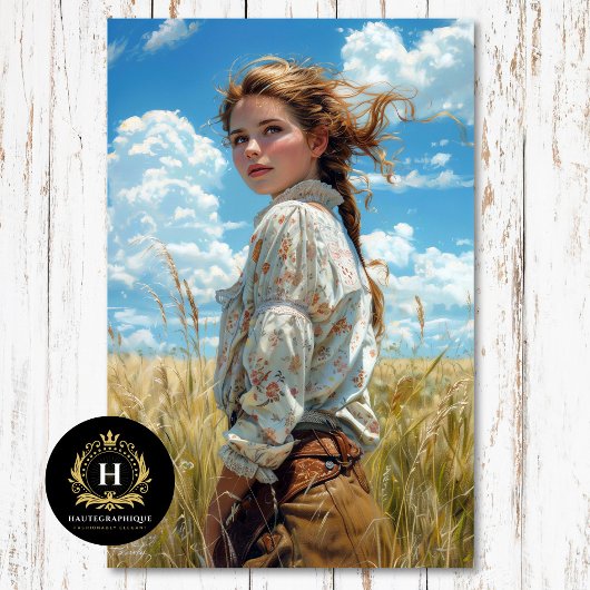 Prairie Wildebloem Meisje Decoupage Tissuepapier
