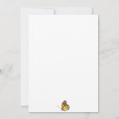 Prairie Wildflowers, Bijen, Vlinders Baby shower Kaart (Achterkant)