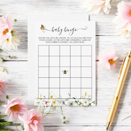 Prairie Wildflowers, Bijen, Vlinders Bingo Game Informatiekaartje