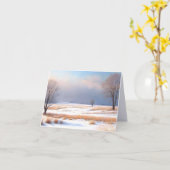 Prairie Winterlandschap Opgevouwen Wenskaart Kaart (Gele Bloem)