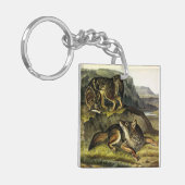 Prairie Wolf (Coyote) van Audubon's Quadrupeds Sleutelhanger (Voorkant Links)