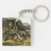 Prairie Wolf (Coyote) van Audubon's Quadrupeds Sleutelhanger (Achterkant)