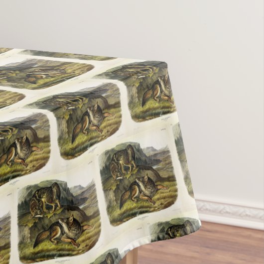 Prairie Wolf (Coyote) van Audubon's Quadrupeds Tafelkleed (Voorbeeld)