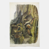 Prairie Wolf (Coyote) van Audubon's Quadrupeds Theedoek (Verticaal)