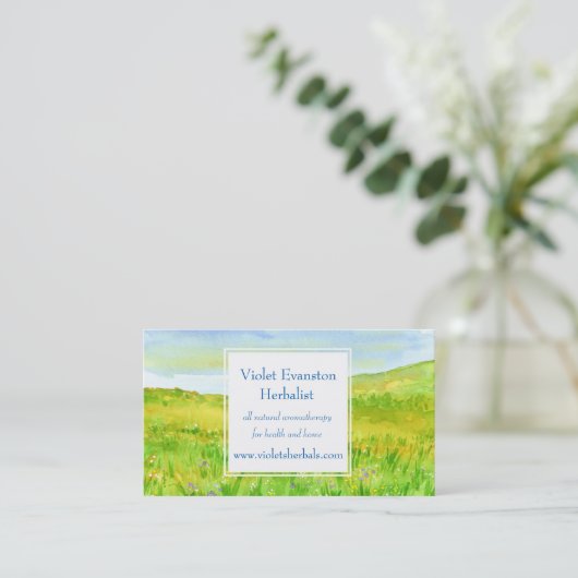 Prairiegras Wildflower Meadow Herbal Visitekaartje (Staand voorkant)