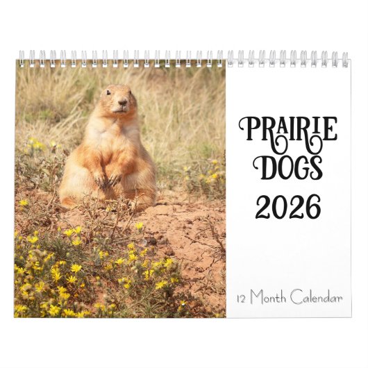 Prairiehond 2026 12 maanden Kalender (Hoes)