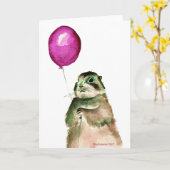 Prairiehond Ballon Kaart (Gele Bloem)