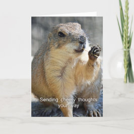 Prairiehond bemoedigingskaart kaart