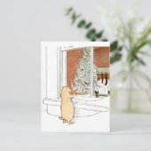 Prairiehond en Kerstboom Feestdagenkaart (Staand voorkant)