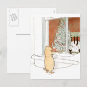 Prairiehond en Kerstboom Feestdagenkaart (Voorkant / Achterkant)